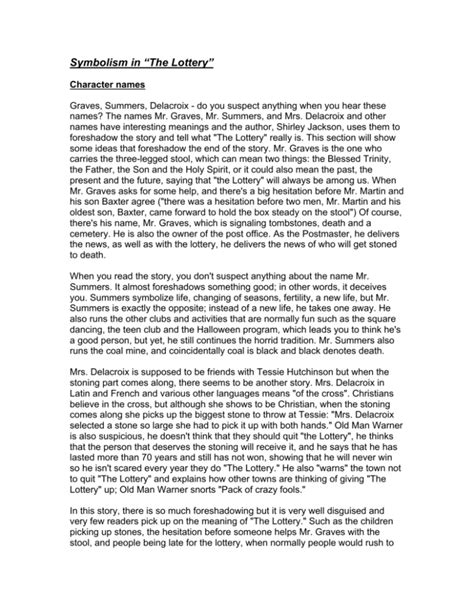delacroix meaning in the lottery|The Delacroix Family in The Lottery Character Analysis .
